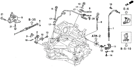 AT Control Lever for 1993 Honda Prelude #0