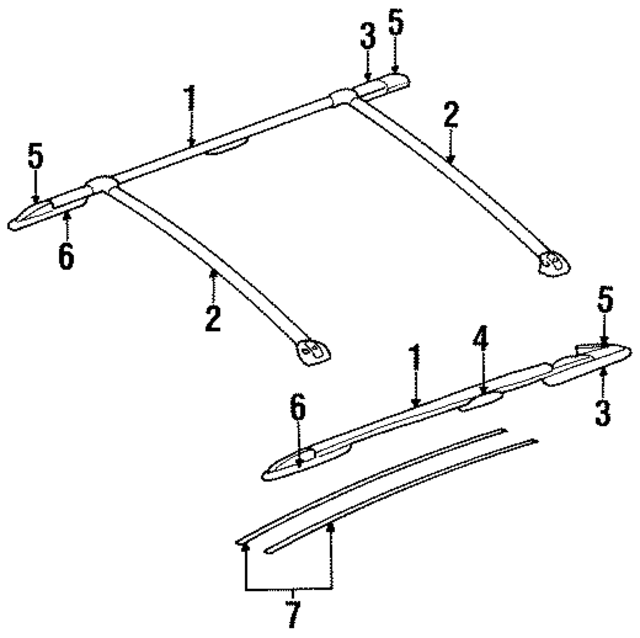 4676644 - Body: Roof Luggage Carrier Support for Mopar Image