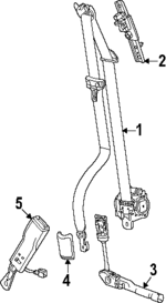 85040129 - : Belt &amp; Retractor for Cadillac: OPTIQ | Chevrolet: Equinox EV Image
