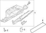 4KL880302B1IO - Body: Glove Box Assembly for Audi: Q8 e-tron, Q8 e-tron Sportback, SQ8 e-tron, SQ8 e-tron Sportback Image