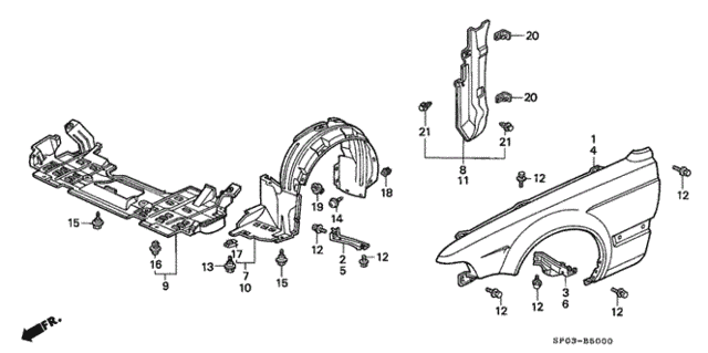 Front Fenders for 1995 Acura Legend #0
