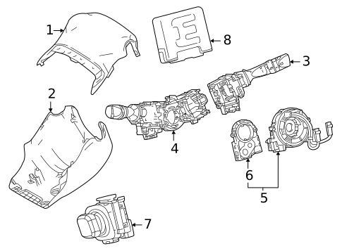 Shroud, Switches & Levers for 2020 Toyota Mirai #0