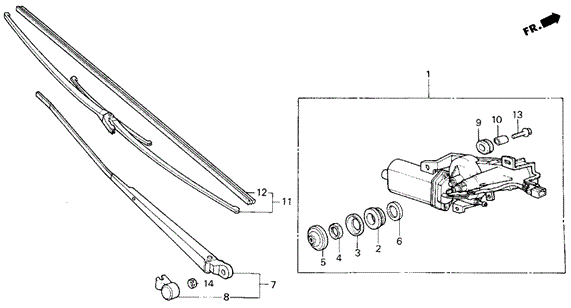 Rear Window Wiper for 1984 Honda Civic #0