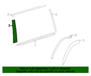 2022-2025 Lexus Molding Rear Door Wi 75761-60101 | OEM Parts Online