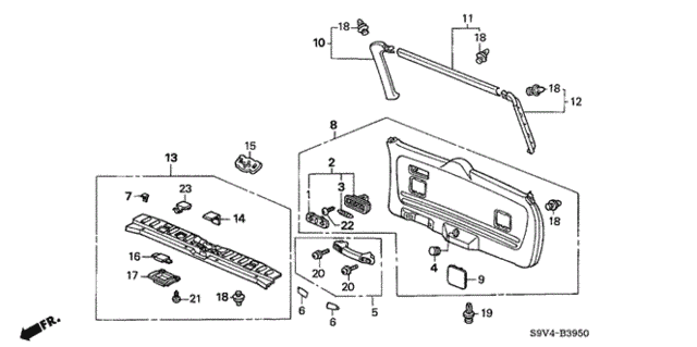 Tailgate Lining for 2005 Honda Pilot #0