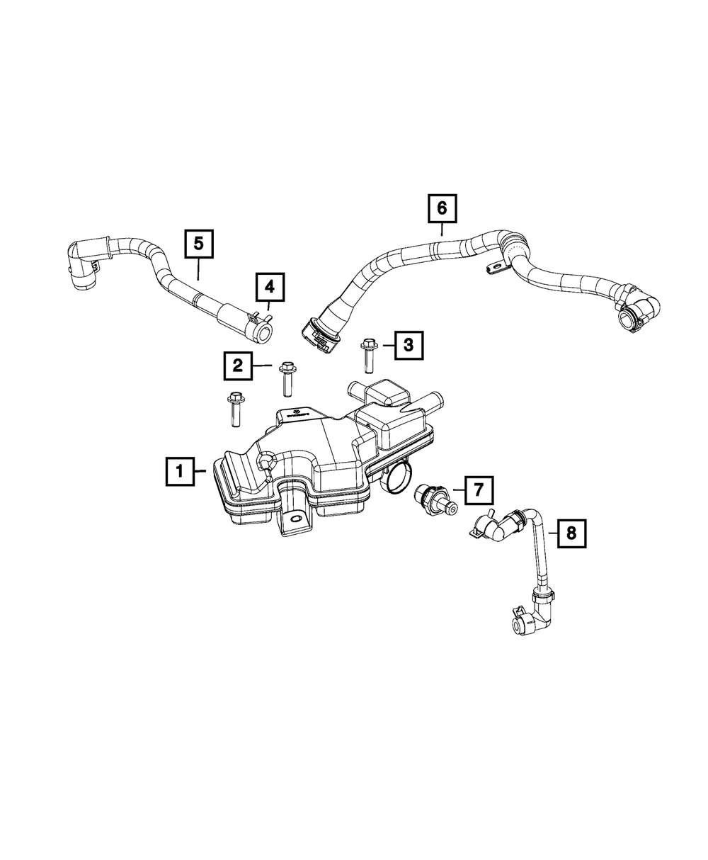Oil Separator Hose - Mopar (68254583AA)