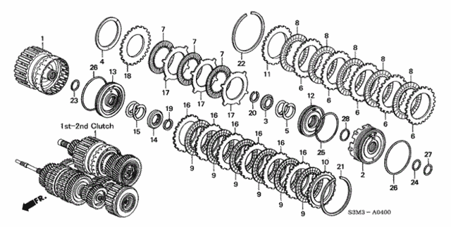 Clutch (1st-2nd) for 2003 Acura CL #0