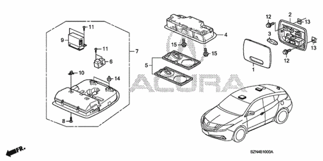Interior Light for 2011 Acura ZDX #0