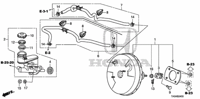 Brake Master Cylinder  - Master Power (KA/KL/KC) for 2012 Honda Accord #0