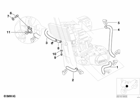 Coolant Lines for 2008 BMW-Motorrad G 650 Xchallenge #0