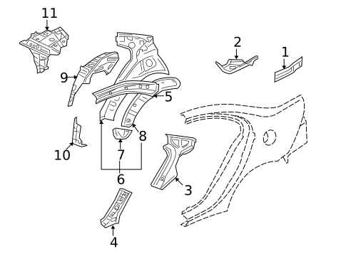 Inner Structure for 2014 Mitsubishi Lancer #0