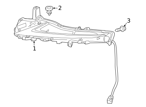 Daytime Running Lamp Components for 2019 Lexus IS350 #0