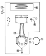 5191342AA - : C-Size Piston Pin And Rod for Chrysler: 200, Sebring | Dodge: Avenger, Caliber, Journey | Jeep: Compass, Patriot Image