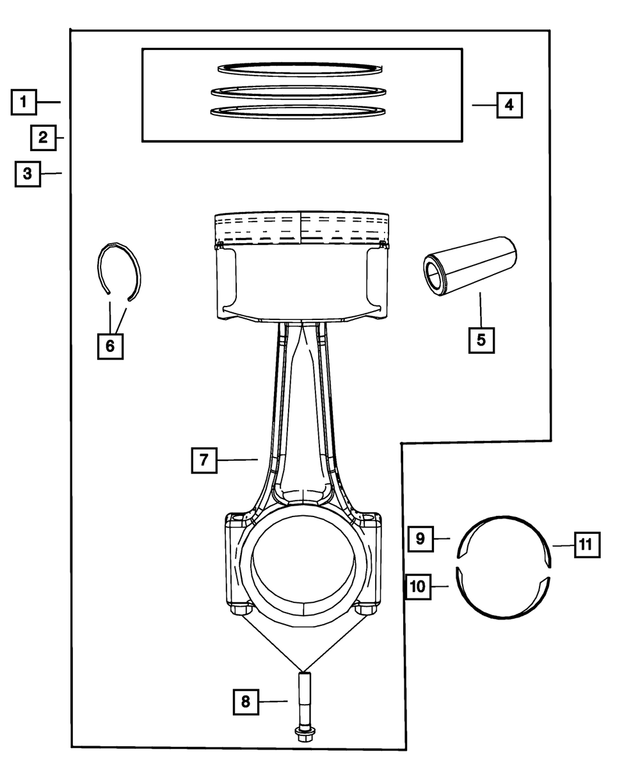 5191342AA - : C-size Piston Pin And Rod for Mopar Image