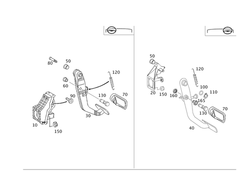 Pedal Assembly with Bearing for 2001 Mercedes-Benz S500 #0