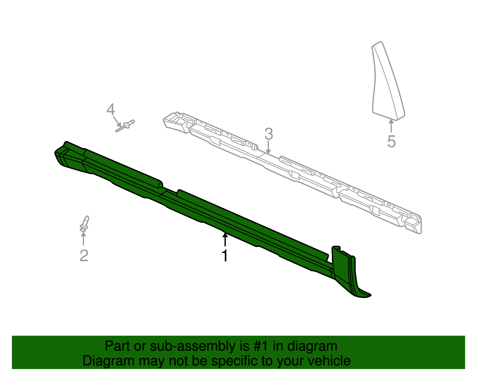 2006-2007 Saturn Vue Rocker Molding 22727375 | Capital Chevy Parts