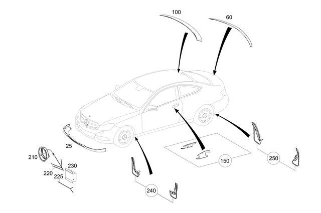 1669002808 - Exterior Detachable Parts: Control Unit for Mercedes-Benz Image