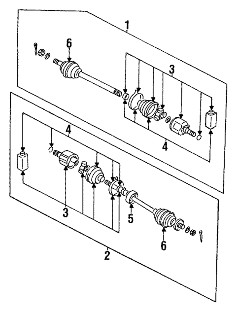 Drive Axles for 1993 Mitsubishi Mirage #0