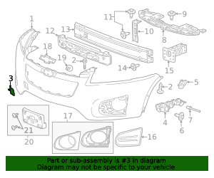 2015-2016 Chevrolet Trax Primed Front Bumper Fascia Tow Eye Access Hole ...