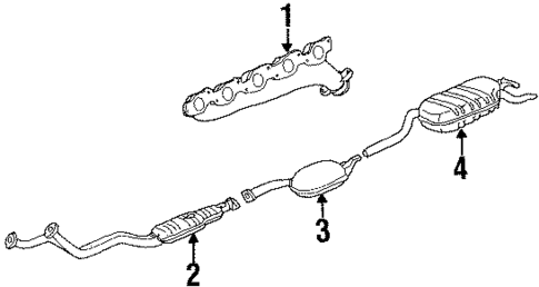 Exhaust Components for 1993 Mercedes-Benz 300 D #0