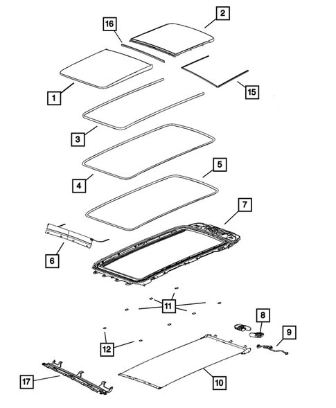 Sunroof for 2021 Jeep Grand Cherokee L #0