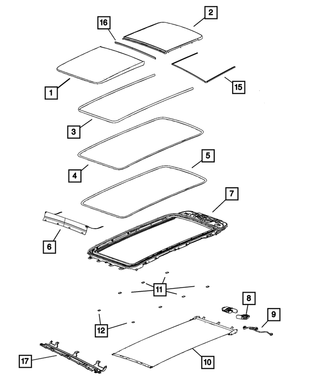 68591758AA - : Sunshade Reinforcement for Mopar Image