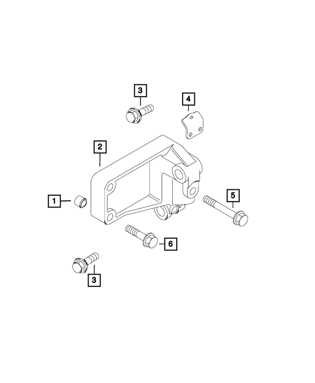 68132560AA - : Hex Flange Head Bolt, Mounting for Mopar Image