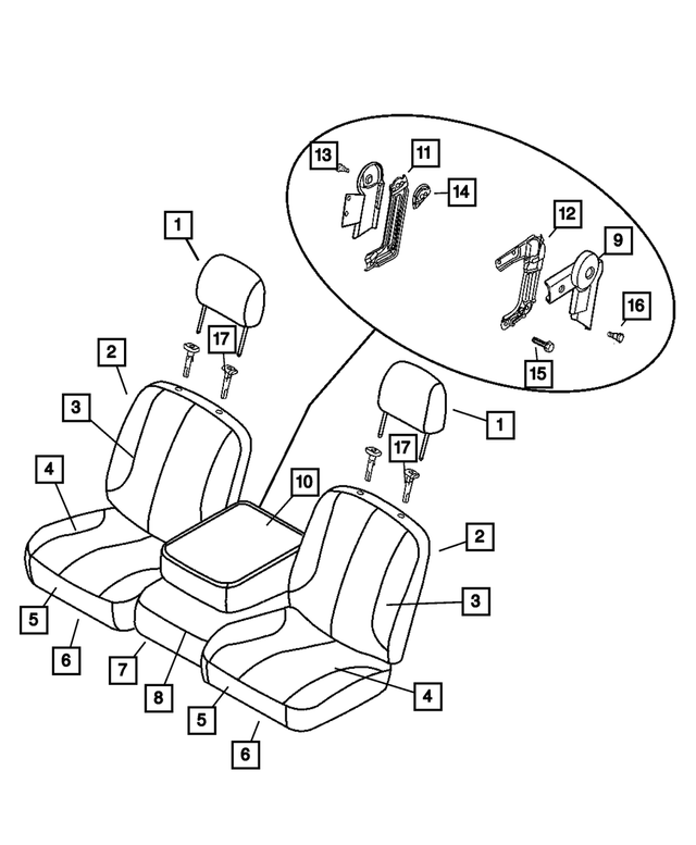 1RT35XDVAA - Interior Trim: Front Headrest for Mopar Image image