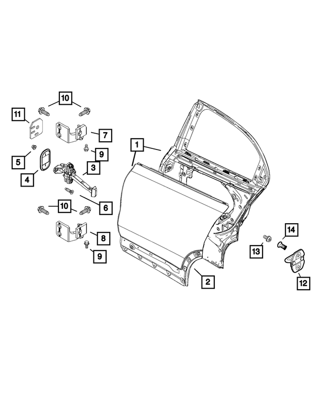 68390760AA - : Door Hinge Reinforcement, Right for Mopar Image