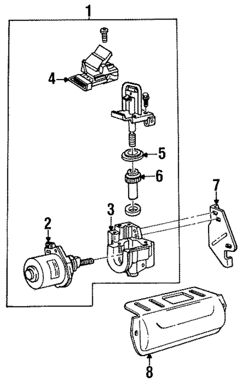 Lid Pull Down Assembly for 1993 Cadillac Allante #0