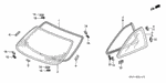 73511S02A30 - : Glass, R Quarter (Green) for Honda Image