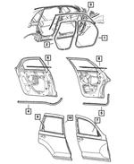 TM63WL8AB - Doors and Related Parts: Front Door Opening Weatherstrip, Left for Mopar Image