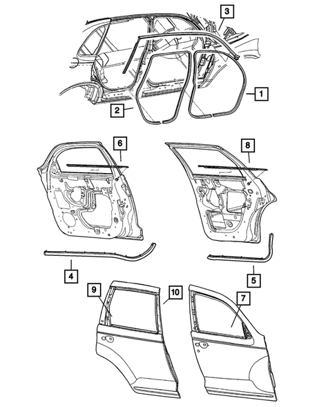 Weatherstrips and Seals for 2001 Chrysler PT Cruiser #0