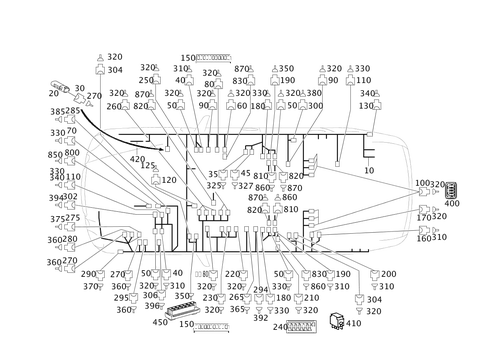 Frame Floor Unit Main Cable Harness for 2006 Mercedes-Benz E320 #0