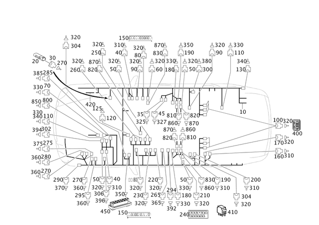 2115406610 - Electrical Equipment and Instruments: Wiring Harness for Mercedes-Benz: E320, E500 Image image