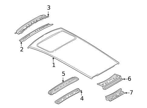 Roof & Components for 2007 Audi A4 Quattro #0