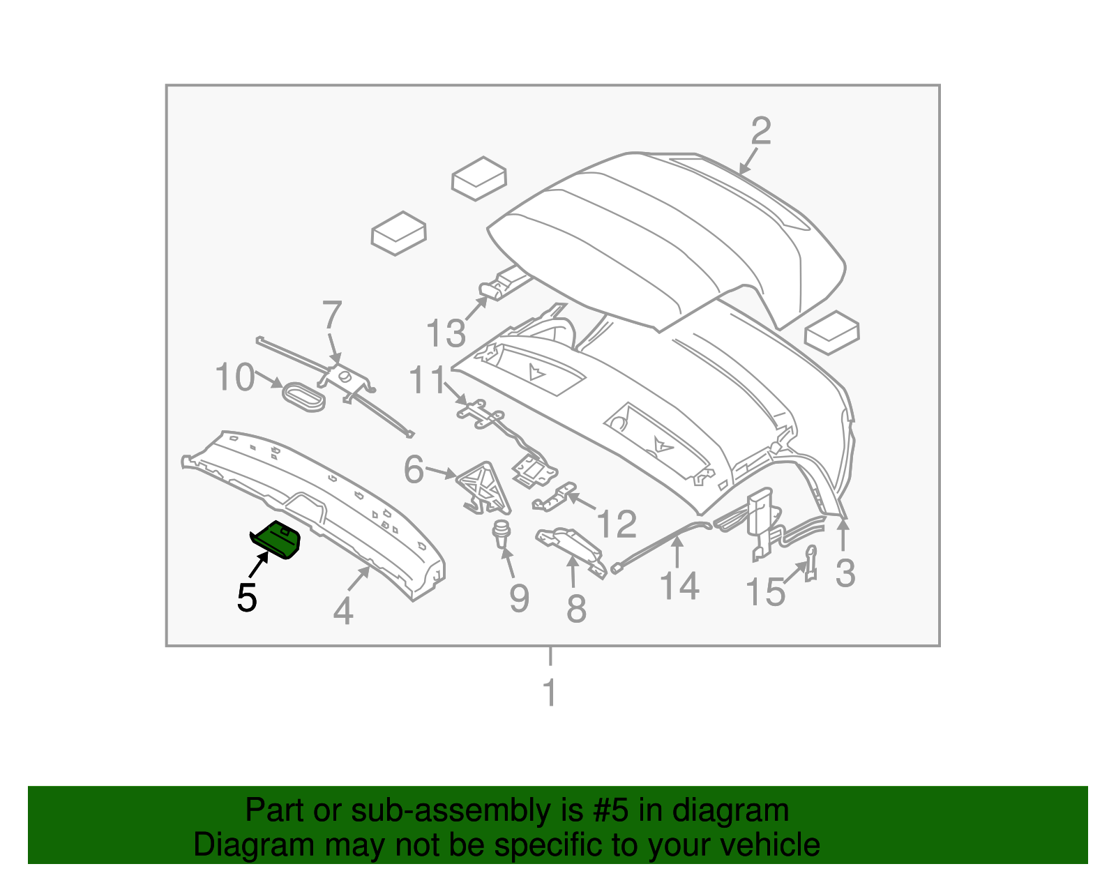54347016892 - 2003-2008 BMW Z4 Center Cover (54-34-7-016-892