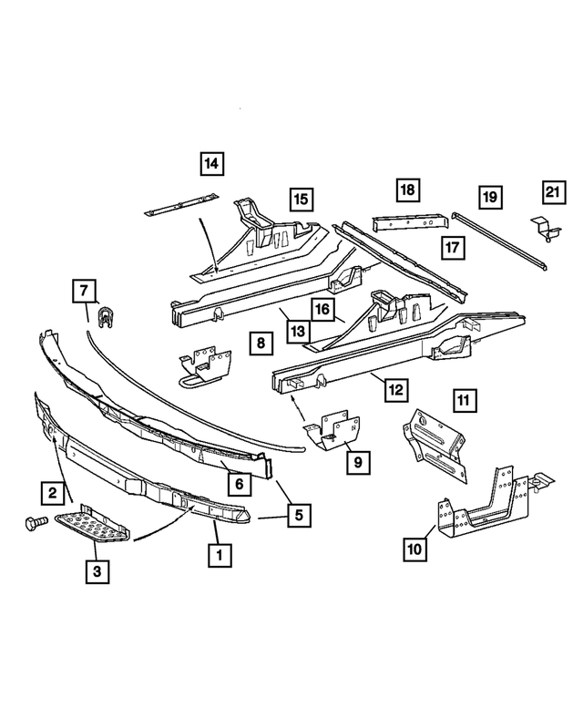 5104136AA - Frames and Bumpers: Left Side Step for Mopar Image