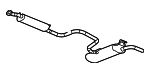 25844221 - Exhaust: Muffler &amp; Pipe for Saturn: Aura Image