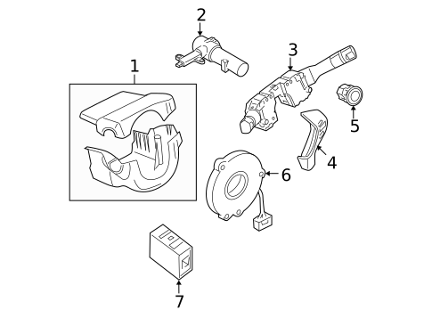Shroud, Switches & Levers for 2009 Nissan Altima #1