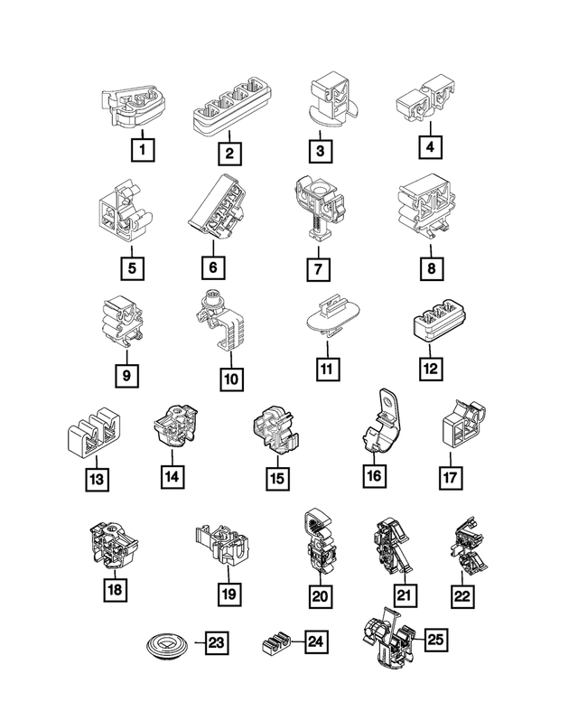 68073208AA - Brakes: Brake Line Clip for Mopar Image