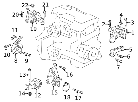 Engine Mounting for 2015 Buick Verano #0