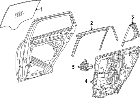 Glass - Rear Door for 2025 Mercedes-Benz GLC350e #0