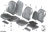 52107450841 - : Cover, Comfort, Seat, Performance Leather for BMW: X5 35dX, X5 35i, X5 35iX, X5 40eX, X5 50iX, X6 35i, X6 35iX, X6 50iX Image