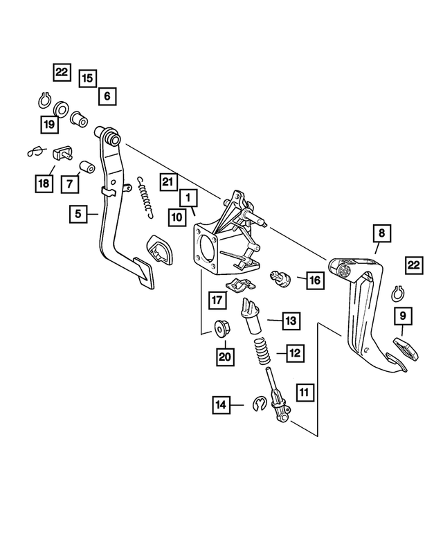 5101728AA - Clutch: Brake Pedal Bracket for Mopar Image image
