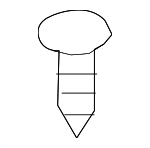 7146977362 - Body: Lower Column Cover Screw for BMW: 1 Series M, 128i, 135i, 135is, 323Ci, 325Ci, 330Ci, M3 Image