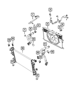 68369777AA - Cooling: Radiator Bracket for Fiat: 500X Image