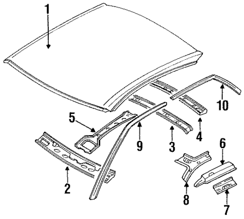 Roof & Components for 1992 INFINITI M30 #0
