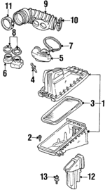 25099366 - Engine: Air Cleaner Assembly for Buick: Riviera | Oldsmobile: Aurora Image