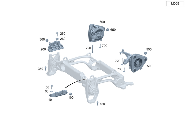 829464 - Engine/Transmission Suspension: Nut-and-Washer Assembly for Mercedes-Benz Image image